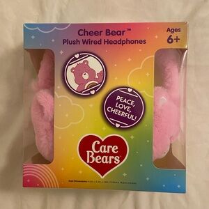 Care Bears - Cheer Bear Plush Wired Headphones Pink